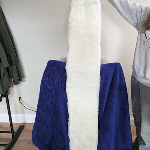 White faux fur stole
